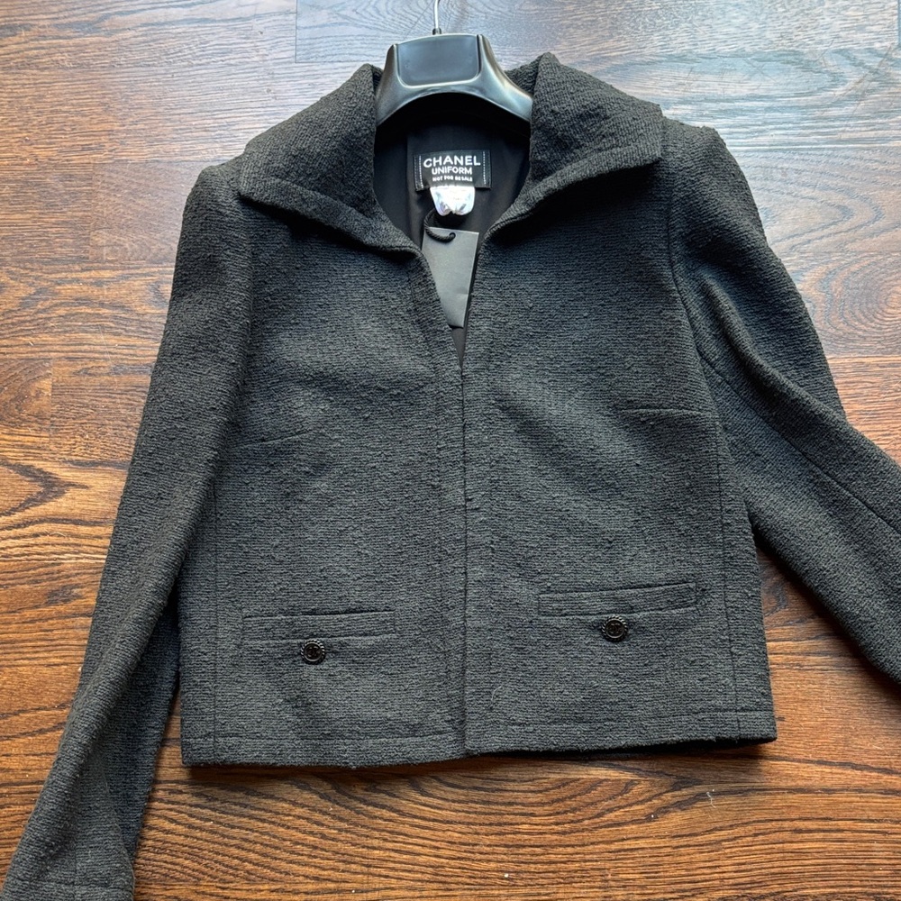 CHANEL Classic Black Textured Jacket